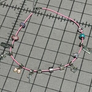 Pink Love Charm Necklace | Heart, Swan, Key, Teddy Bear and 10 more